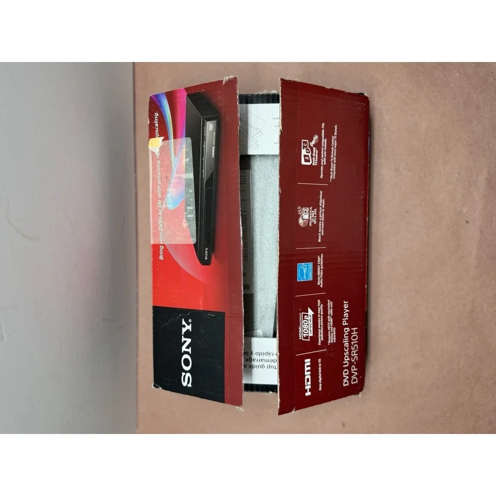 Sony DVP-SR510H DVD Player 1080p Upscaling HDMI Black Region 1 Remote Cables